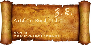 Zalán Renátó névjegykártya