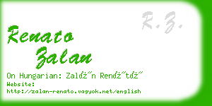 renato zalan business card